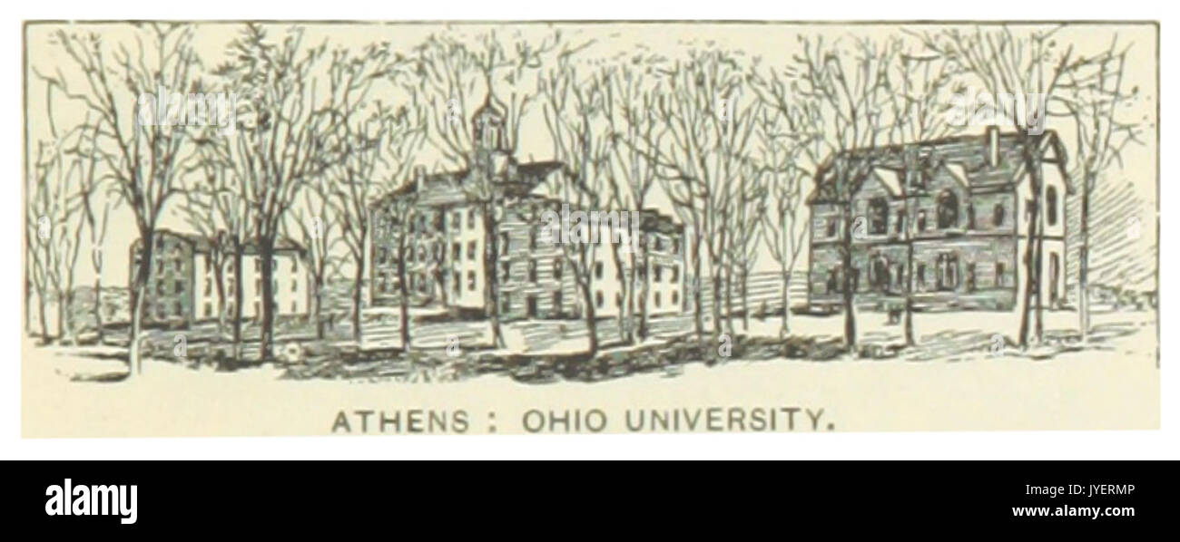 Uns OH (1891) p 673 Athens, Ohio University Stockfoto