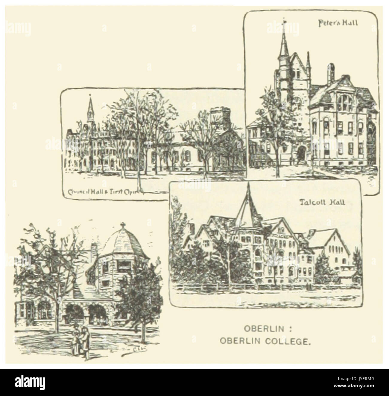 Uns OH (1891) p 673 Oberlin College Stockfoto
