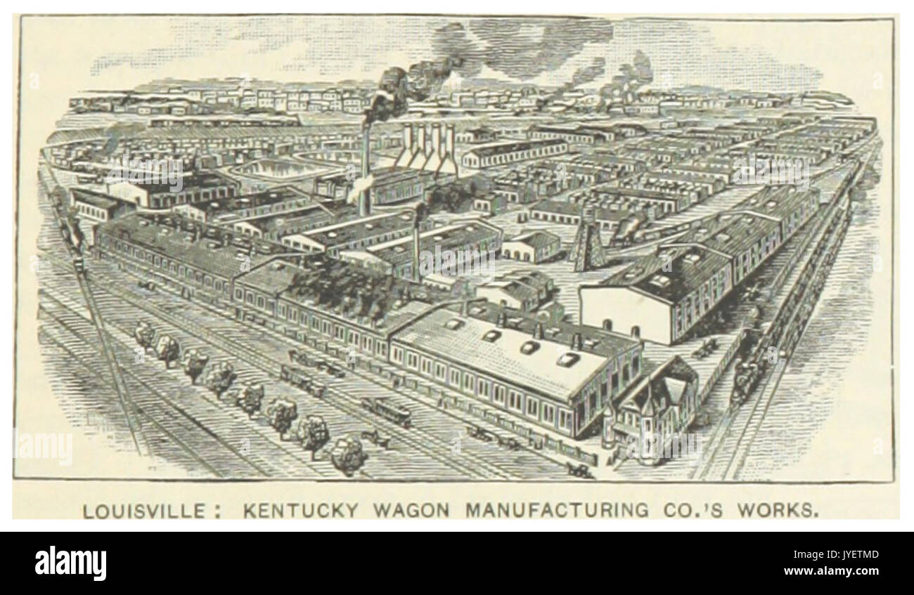 Uns KY (1891) p 291 LOUISVILLE, Kentucky WAGEN MANUFACTURING COMPANY Stockfoto