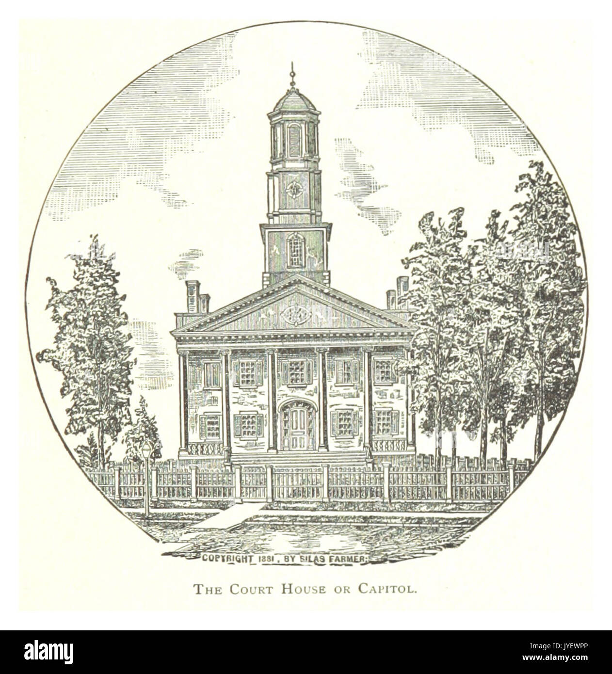 Farmer(1884) Detroit, p525 COURT HOUSE und Kapitol Stockfoto