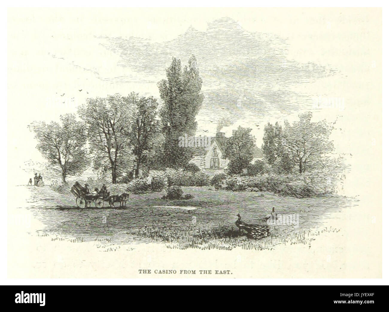 NYC CentralPark (1869) p102 Das Casino aus dem Osten Stockfoto