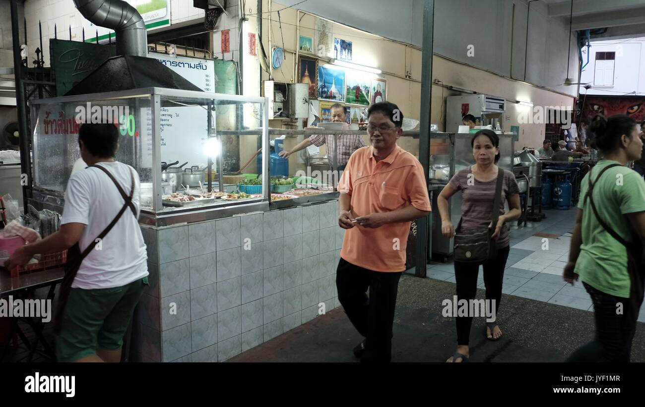 Charoen Krung Road Samphanthawong Street Food Anbieter Bangkok Thailand Stockfoto