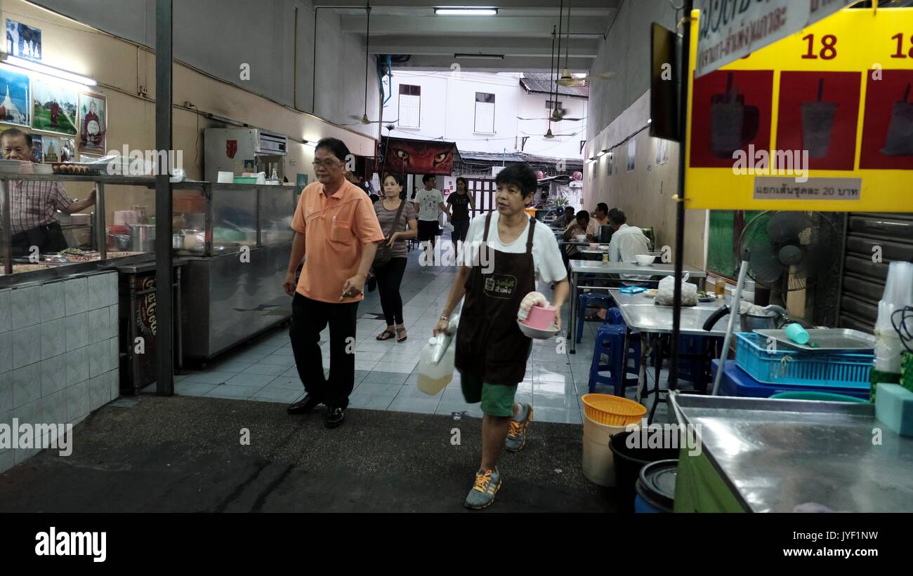Charoen Krung Road Samphanthawong Street Food Anbieter Bangkok Thailand Stockfoto