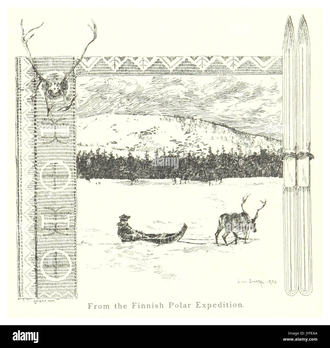 MECHELIN(1894) p253 aus der finnischen Polar Expedidition Stockfoto