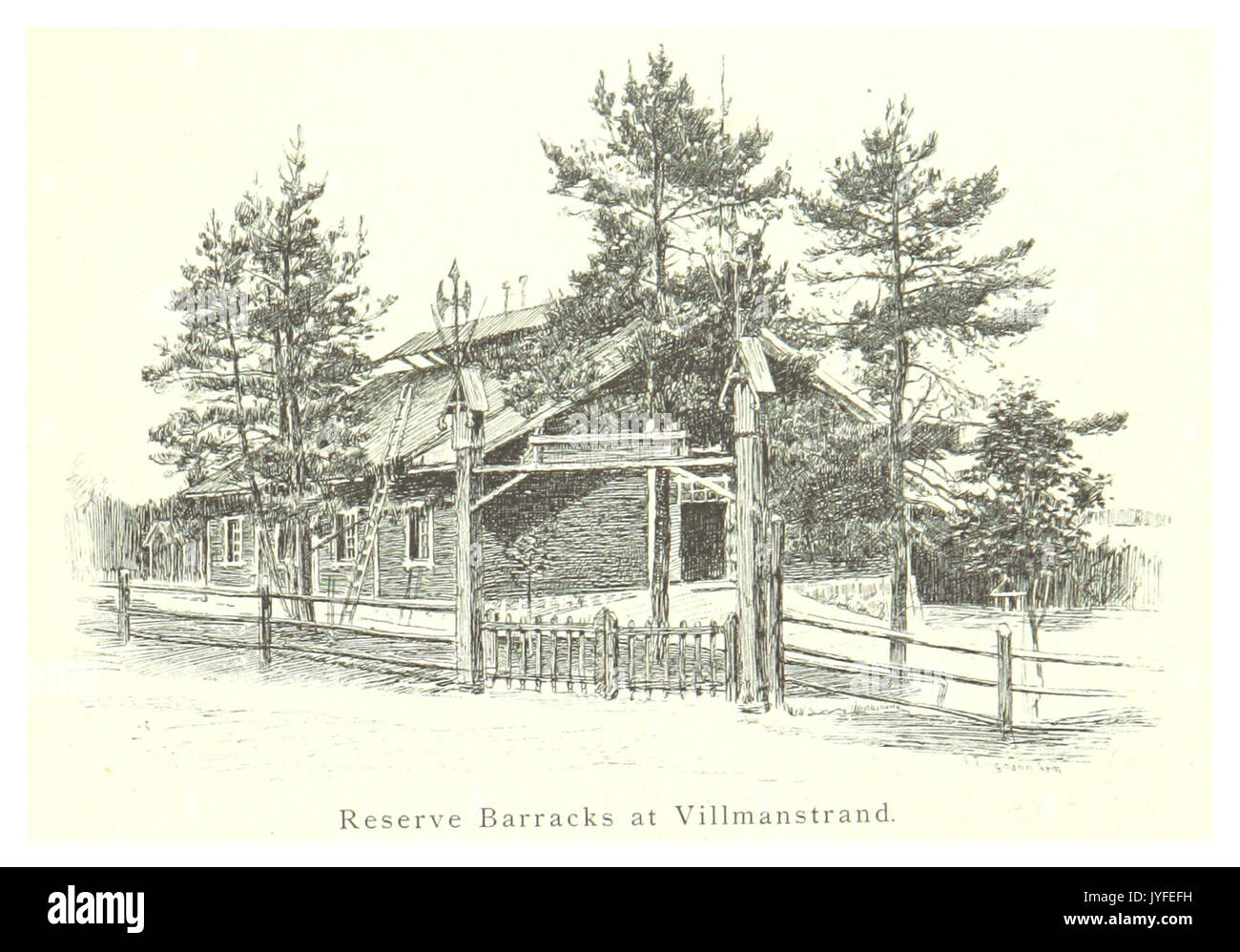 MECHELIN(1894) p175 Reserve-Kaserne, Lappeenranta (Sv Villmanstrand) Stockfoto