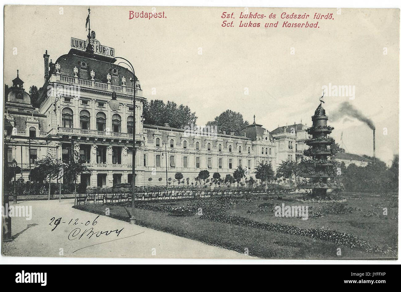 19061229 Budapest sct Lucas und kaiserbad Stockfoto