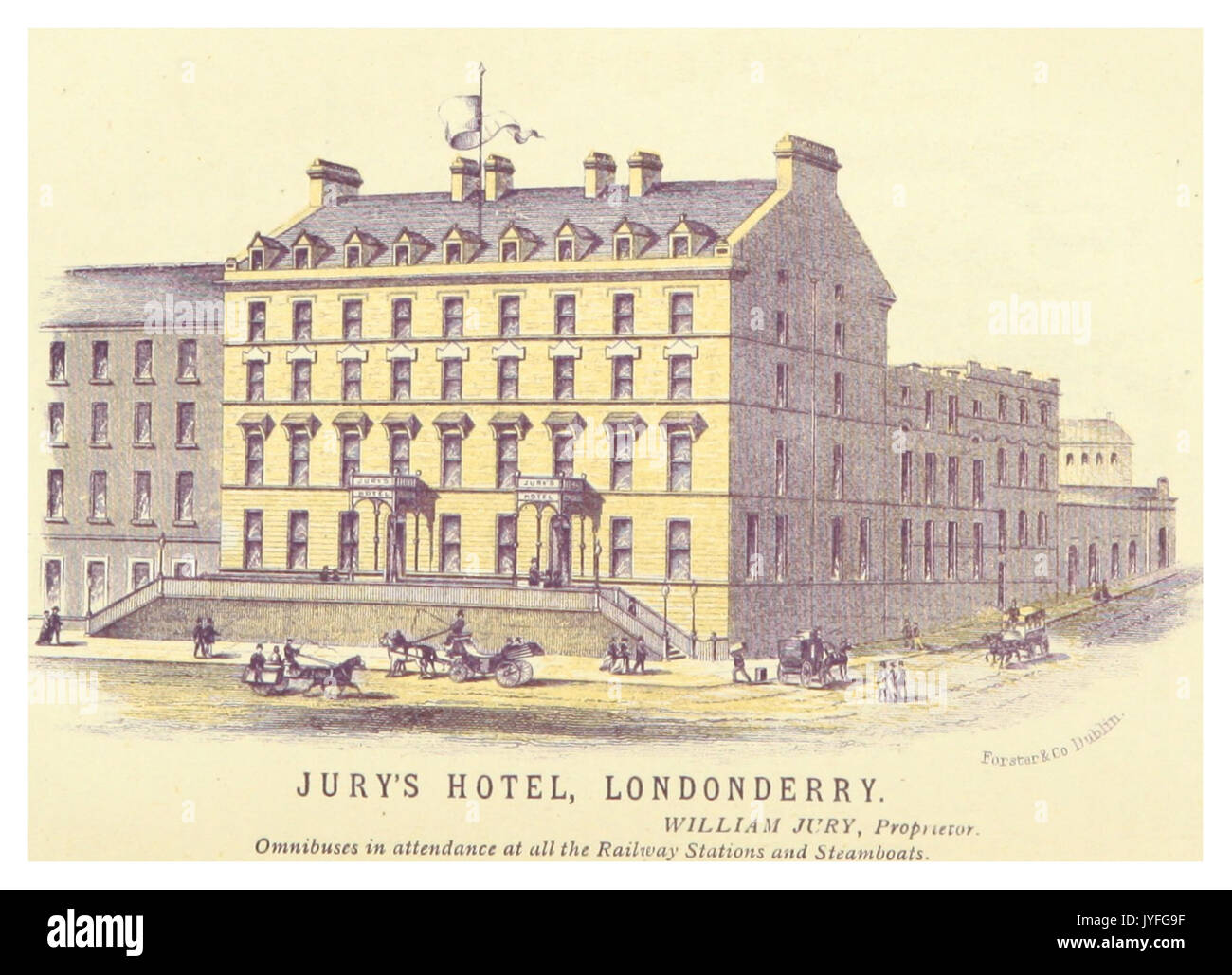 GODKIN&Walker(1871) p459 LONDONDERRY, JURY HOTEL Stockfoto