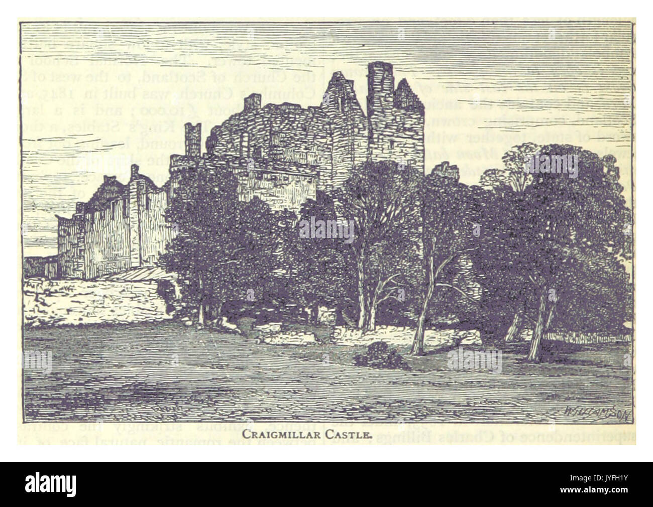 Paterson(1875) p076 CRAIGMILLAR CASTLE Stockfoto