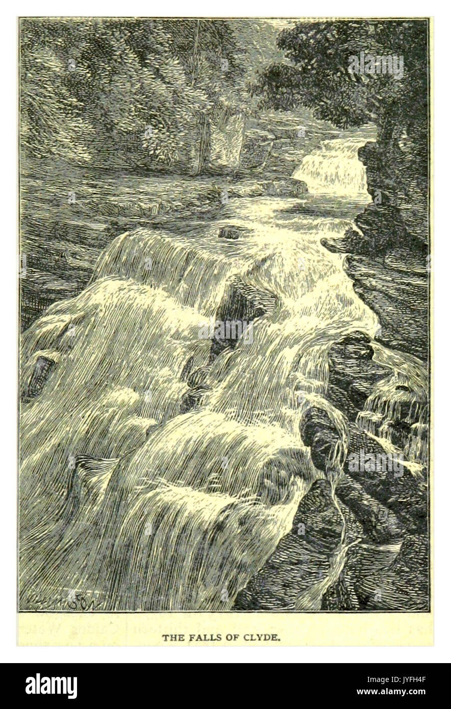 Paterson(1883) p045 THE FALLS OF CLYDE Stockfoto