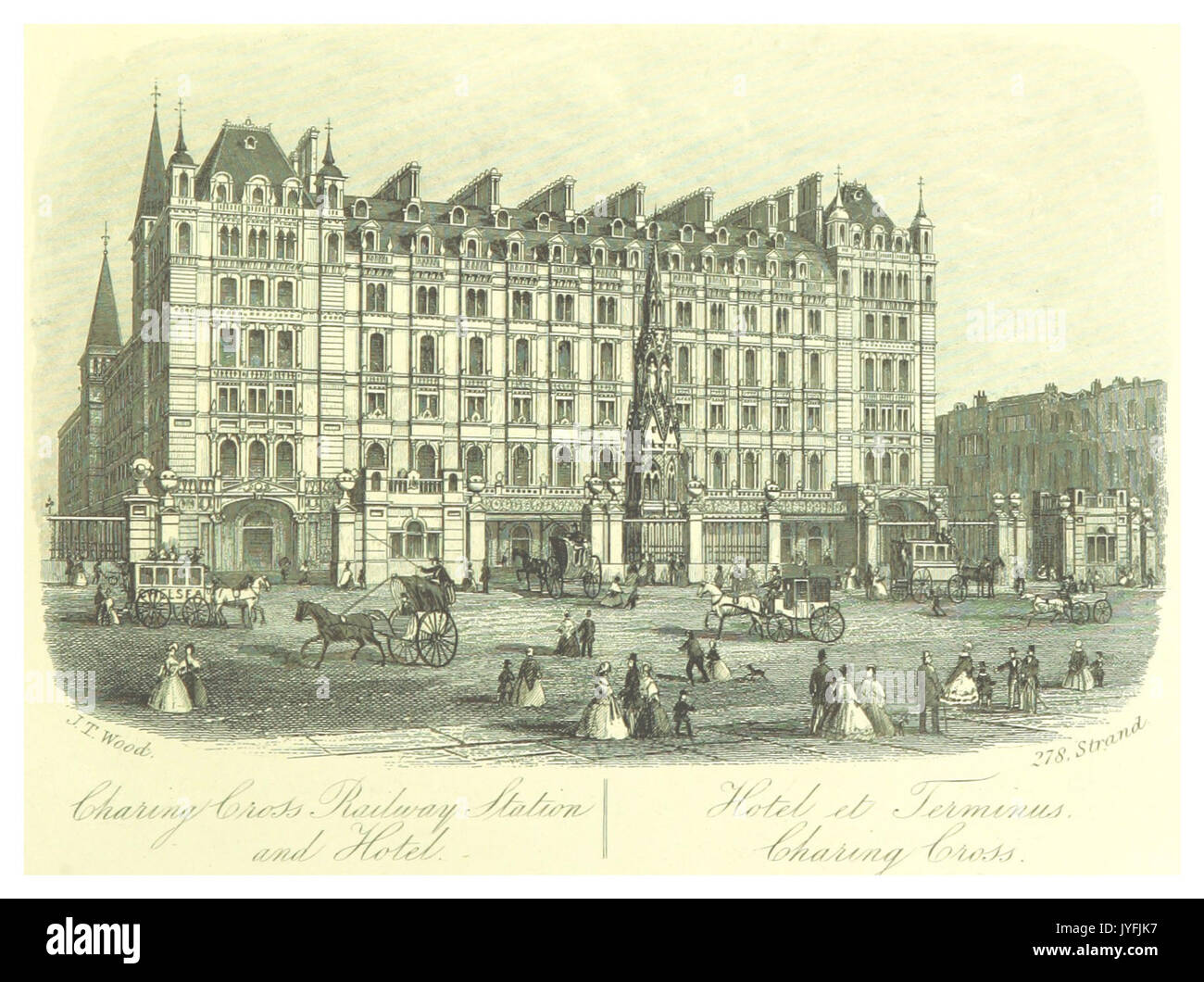 LONDON ILLUSTR(1872) p1.037 HOTEL am CHARING CROSS Stockfoto