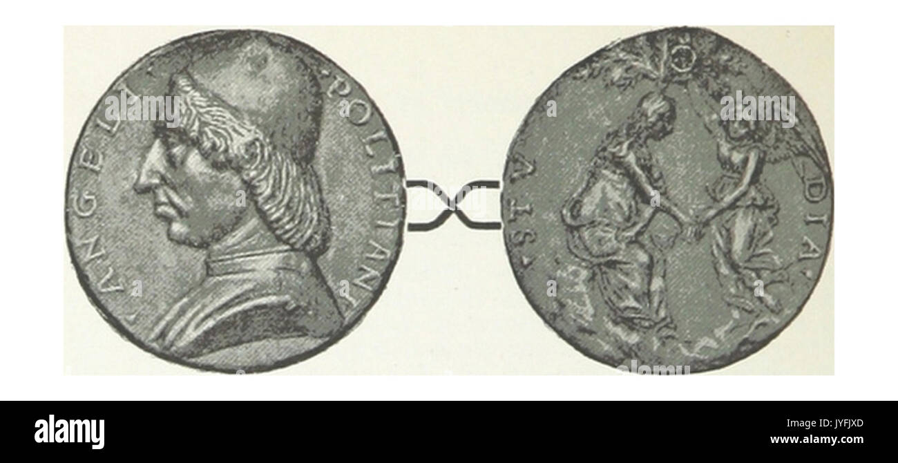 LUNGO (1897) p 074.1 Medaille von Angelo Poliziano Stockfoto