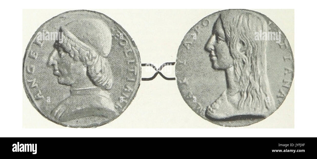 LUNGO (1897) p 074.3 Medaille von Angelo Poliziano Stockfoto