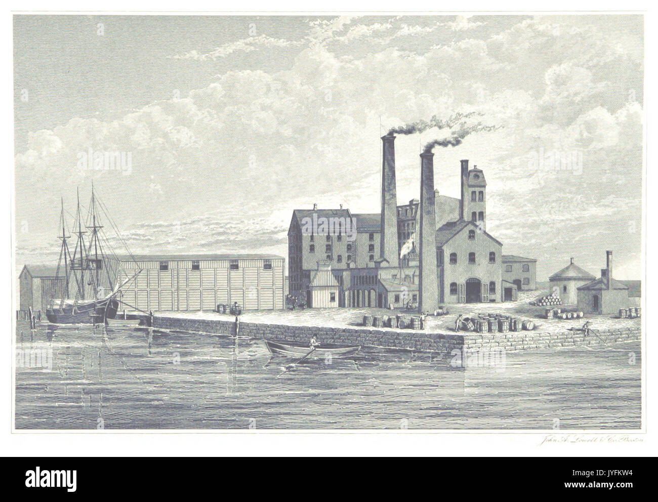 LOSSING(1876) p179 verehren ZUCKERRAFFINERIE, BOSTON, MA Stockfoto
