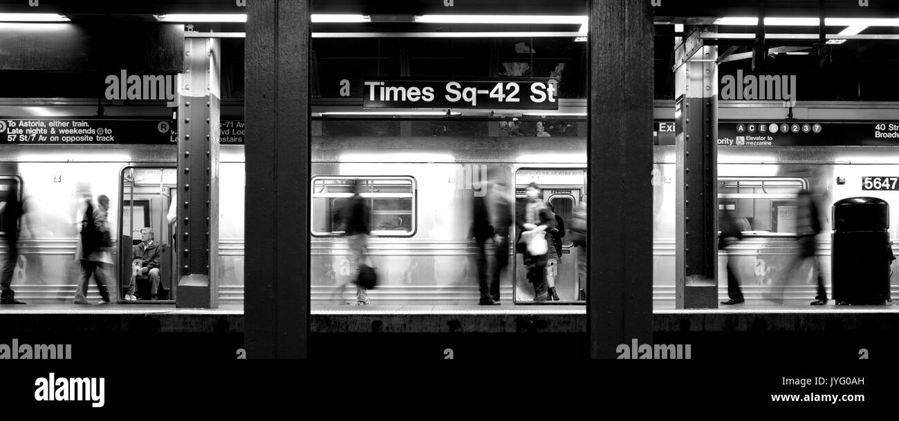New Yorker U-Bahn, Times Square, New York, USA Stockfoto