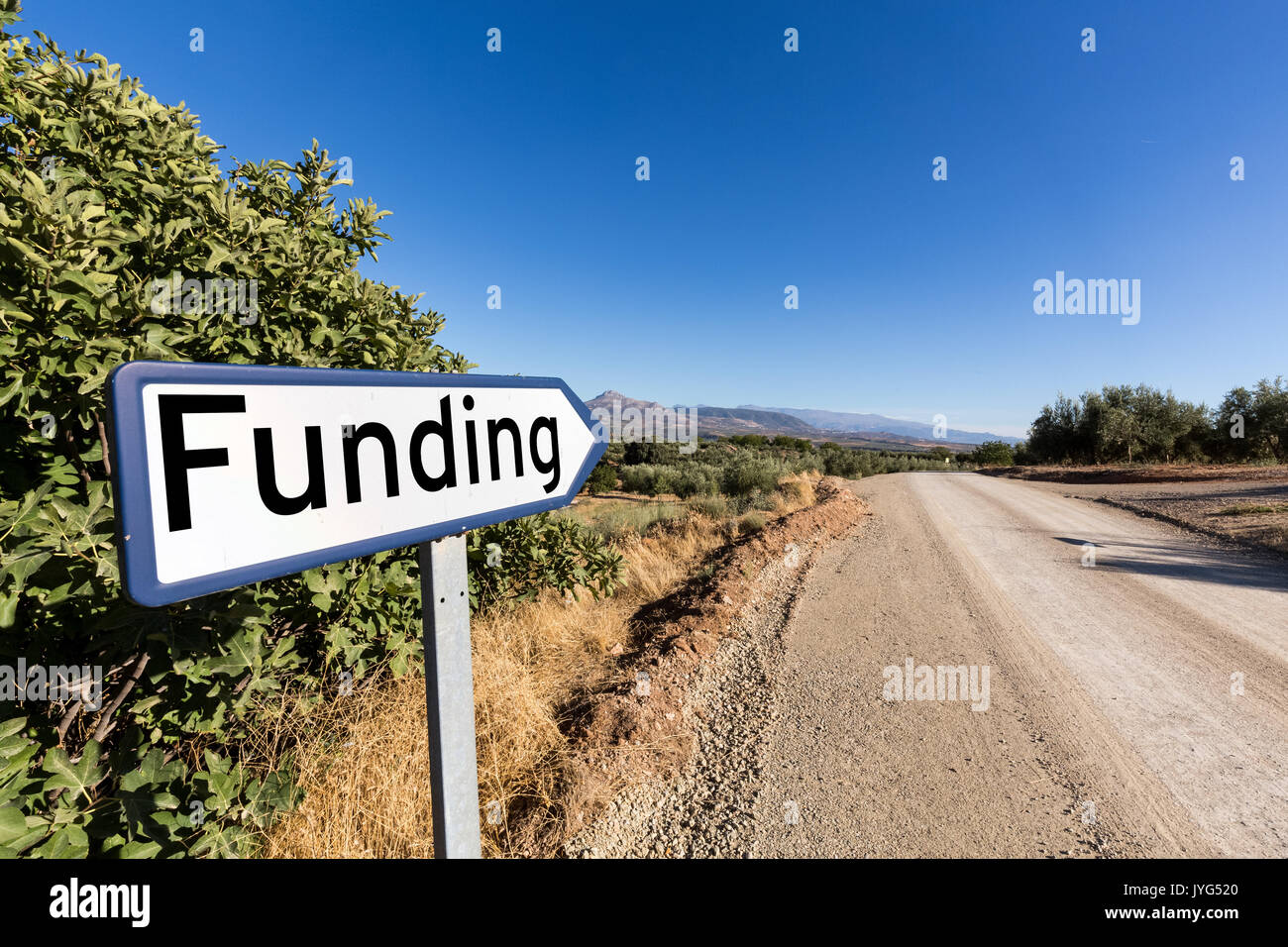 Schild für die Finanzierung von Start-up Venture Capital Stockfoto