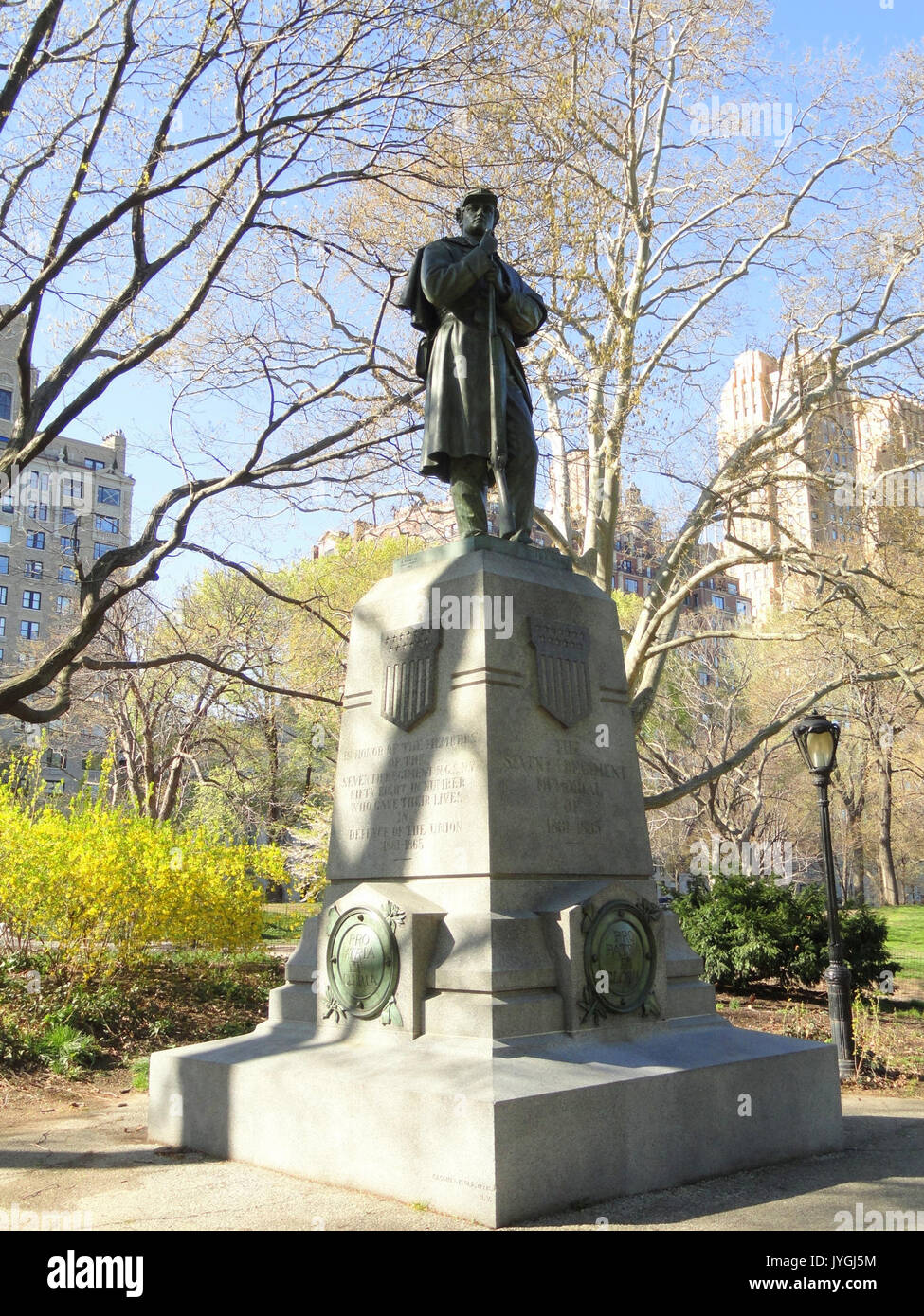 7. Regiment Denkmal von John Quincy Adams Station Central Park, NYC DSC 06364 Stockfoto