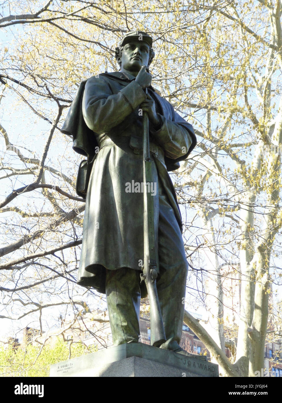 7. Regiment Denkmal von John Quincy Adams Station Central Park, NYC DSC 06365 Stockfoto
