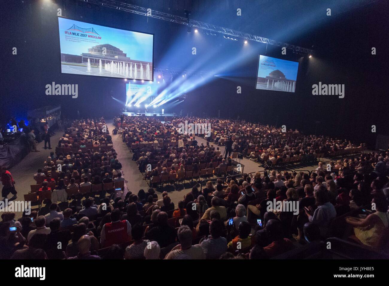 Polen. 20 Aug, 2017. 20.08.2017 Breslau Swiatowy Kongres Bibliotek i Informacji IFLA WLIC 2017 Breslau n/z Bav. Krzysztof Kaniewski/REPORTER Credit: Krzysztof Kaniewski/ZUMA Draht/Alamy leben Nachrichten Stockfoto