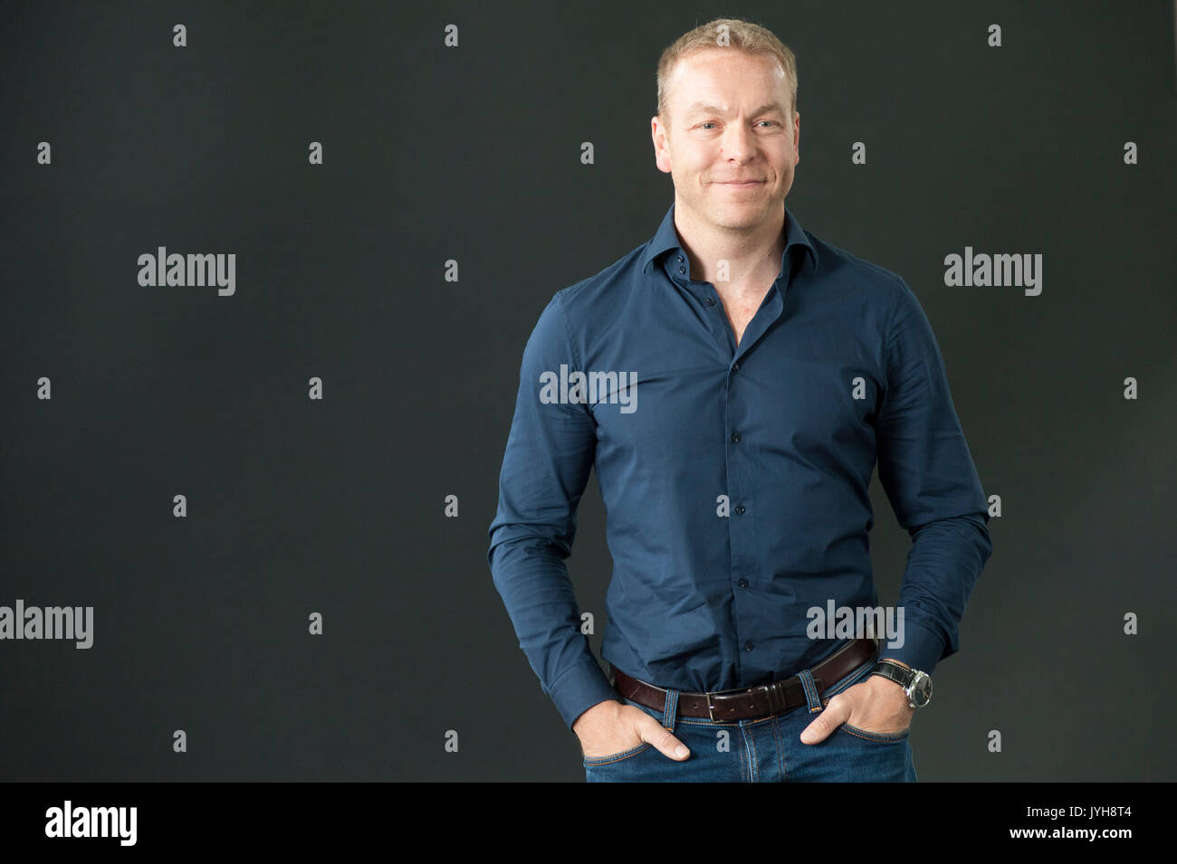 Edinburgh, Großbritannien. 20. August 2017. Ehemalige Titel Radfahrer, Chris Hoy erscheinen an der Edinburgh International Book Festival. Credit: Lorenzo Dalberto/Alamy leben Nachrichten Stockfoto