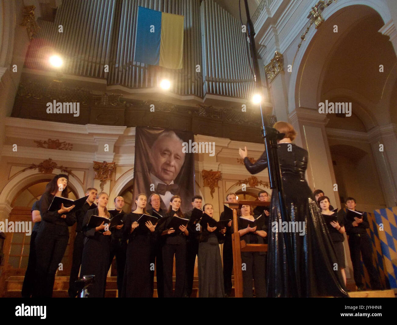 A cappella Leopolis in Lviv, Organ Hall 2013 06 21 Stockfoto