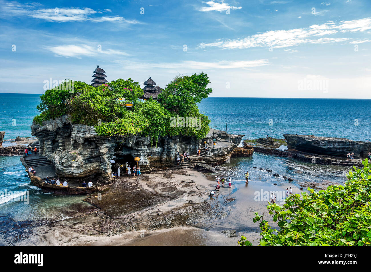 Indonesien. Bali. Nusa Tenggara. Tabanan Pura Tanah Lot. Stockfoto