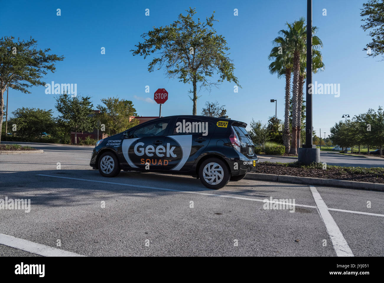 Geek Squad Fahrzeuge am besten Lady Lake Florida USA kaufen Stockfoto