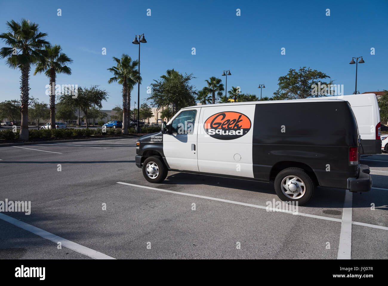 Geek Squad Fahrzeuge am besten Lady Lake Florida USA kaufen Stockfoto