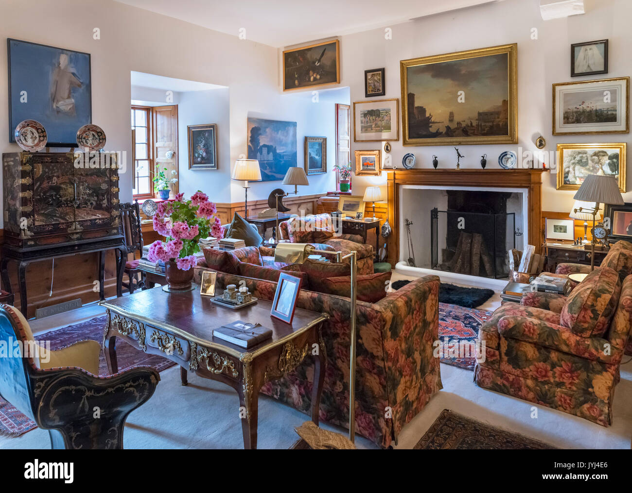 Die Tower Zimmer in Cawdor Castle, Cawdor, Nairn, Highland, Schottland, Großbritannien Stockfoto