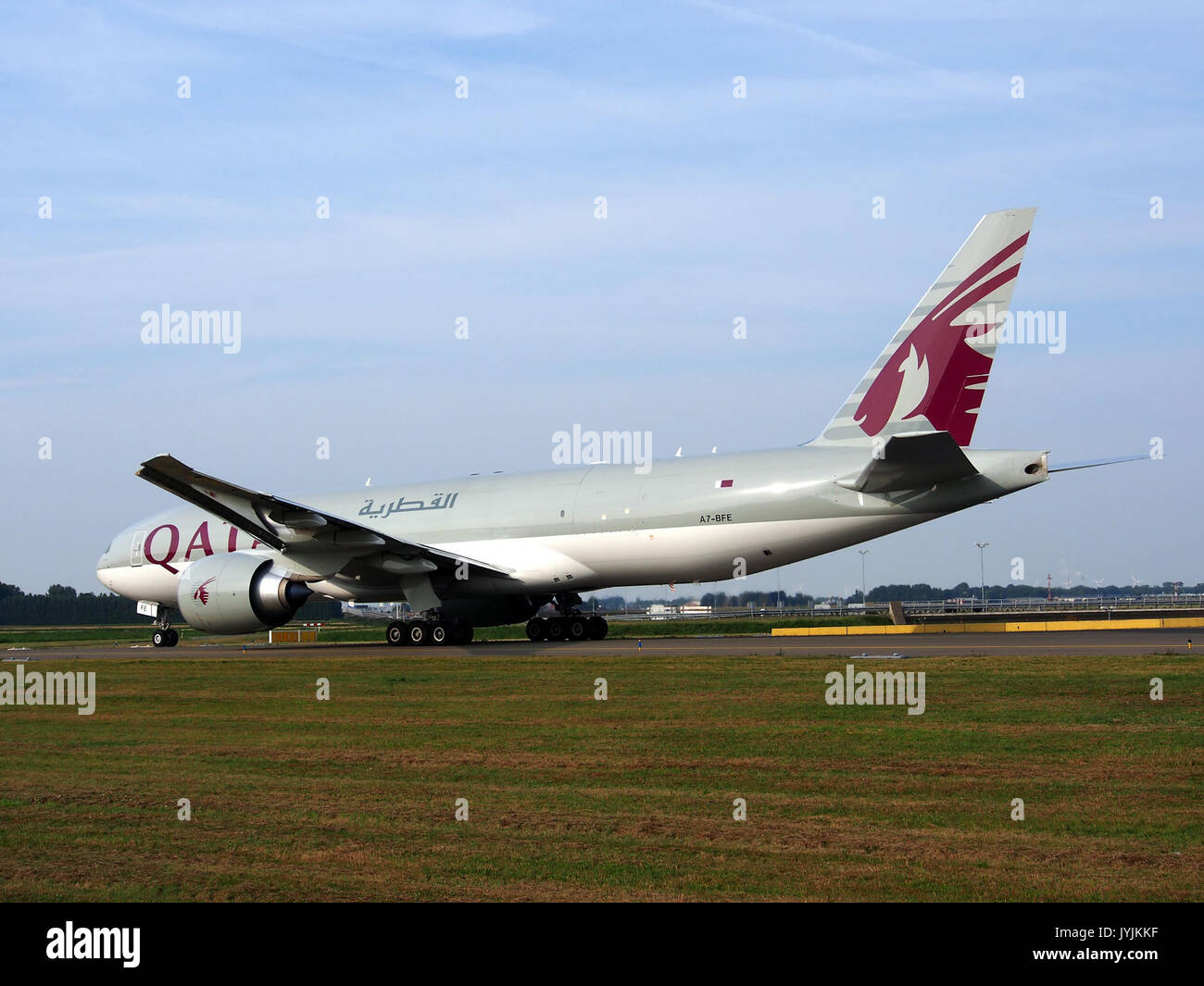7 BFE Qatar Airways Cargo Boeing 777 FDZ cn 39644, 25. August 2013 Pic012 Stockfoto