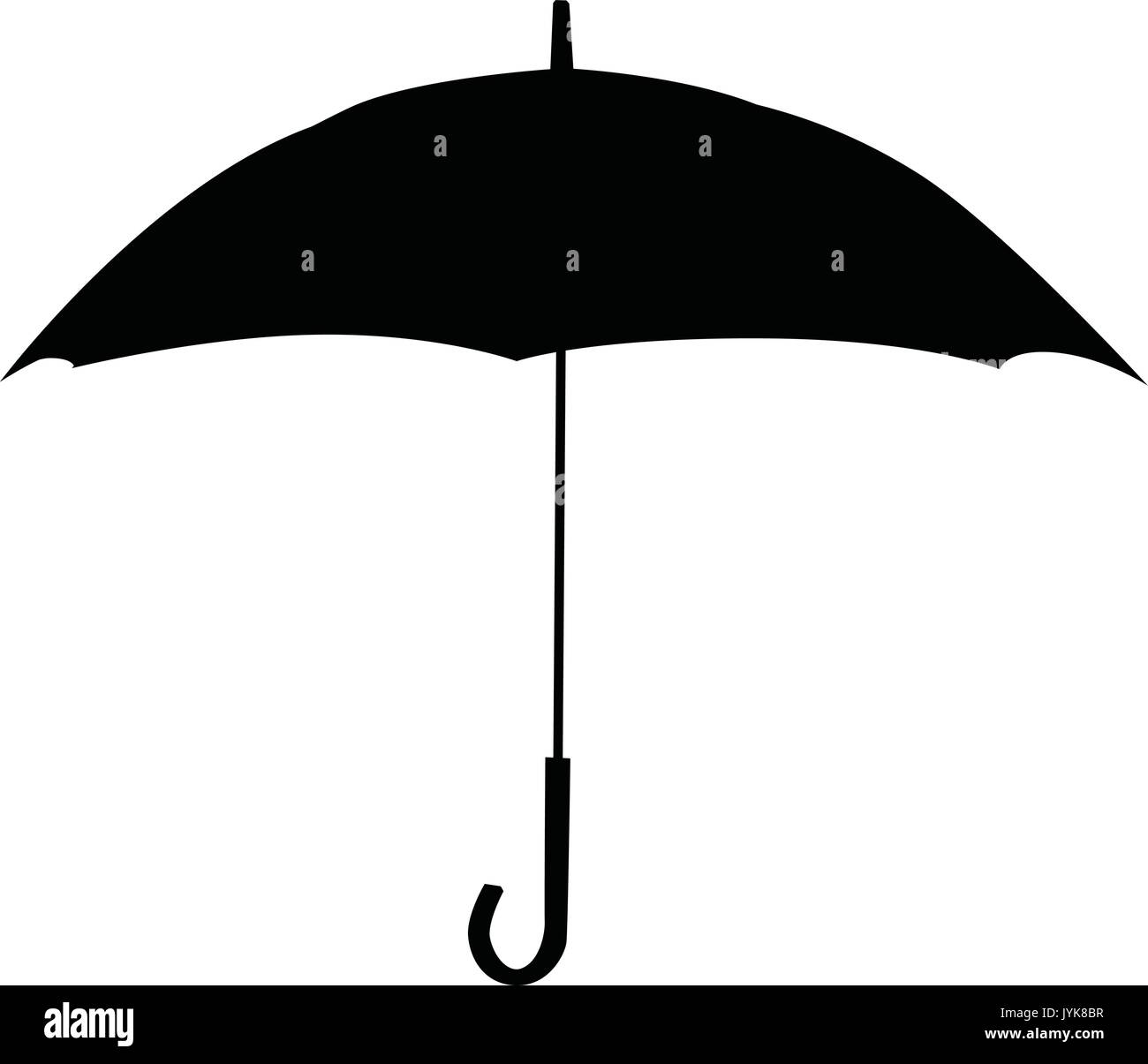 Eine schwarze und weiße Silhouette der Regenschirm Stock-Vektorgrafik -  Alamy