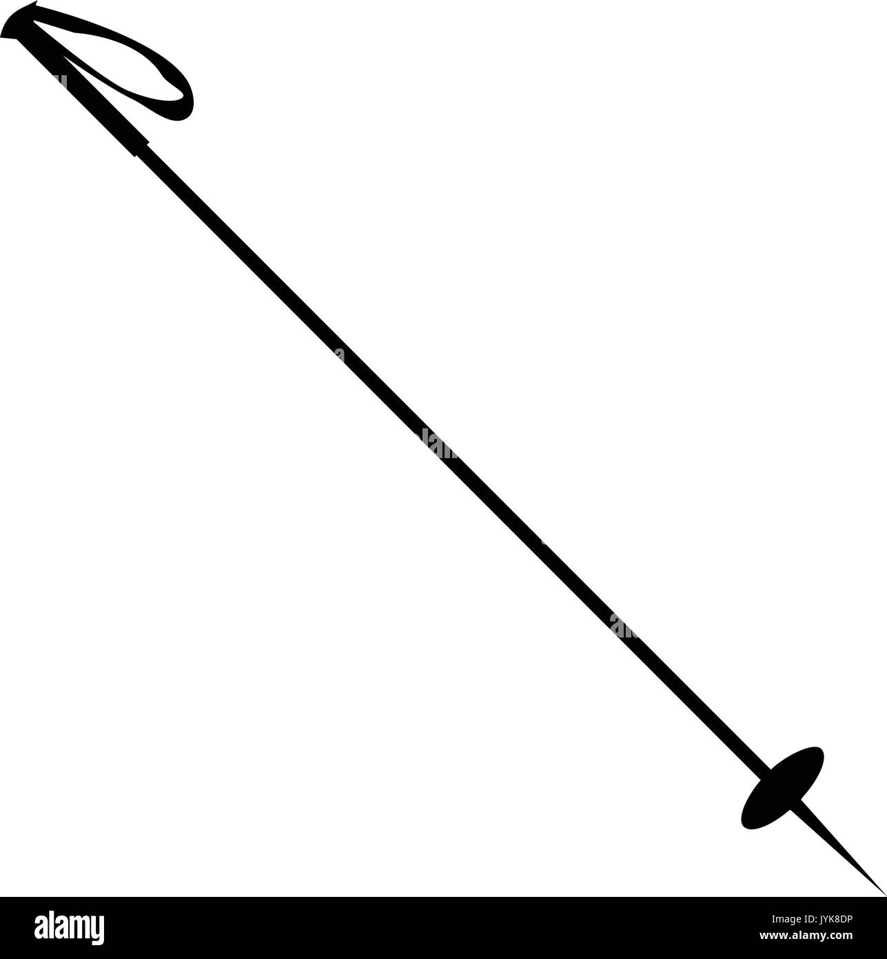 Eine schwarze und weiße Silhouette einer walking Spike Stock Vektor