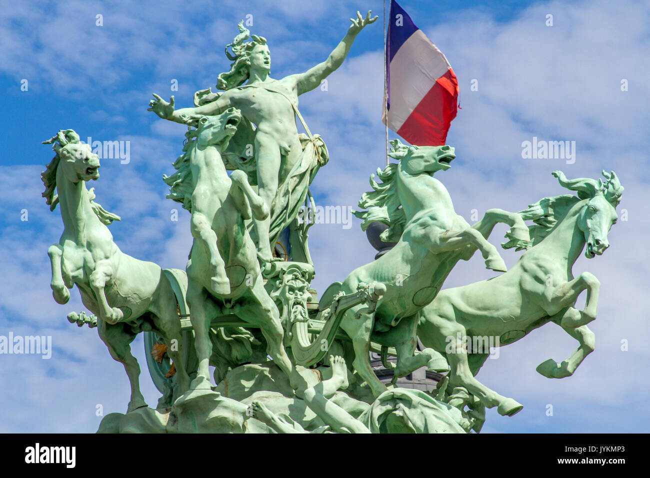 HDR-Bild von Sacre Coeur, Montmartre, Paris, Frankreich. Stockfoto