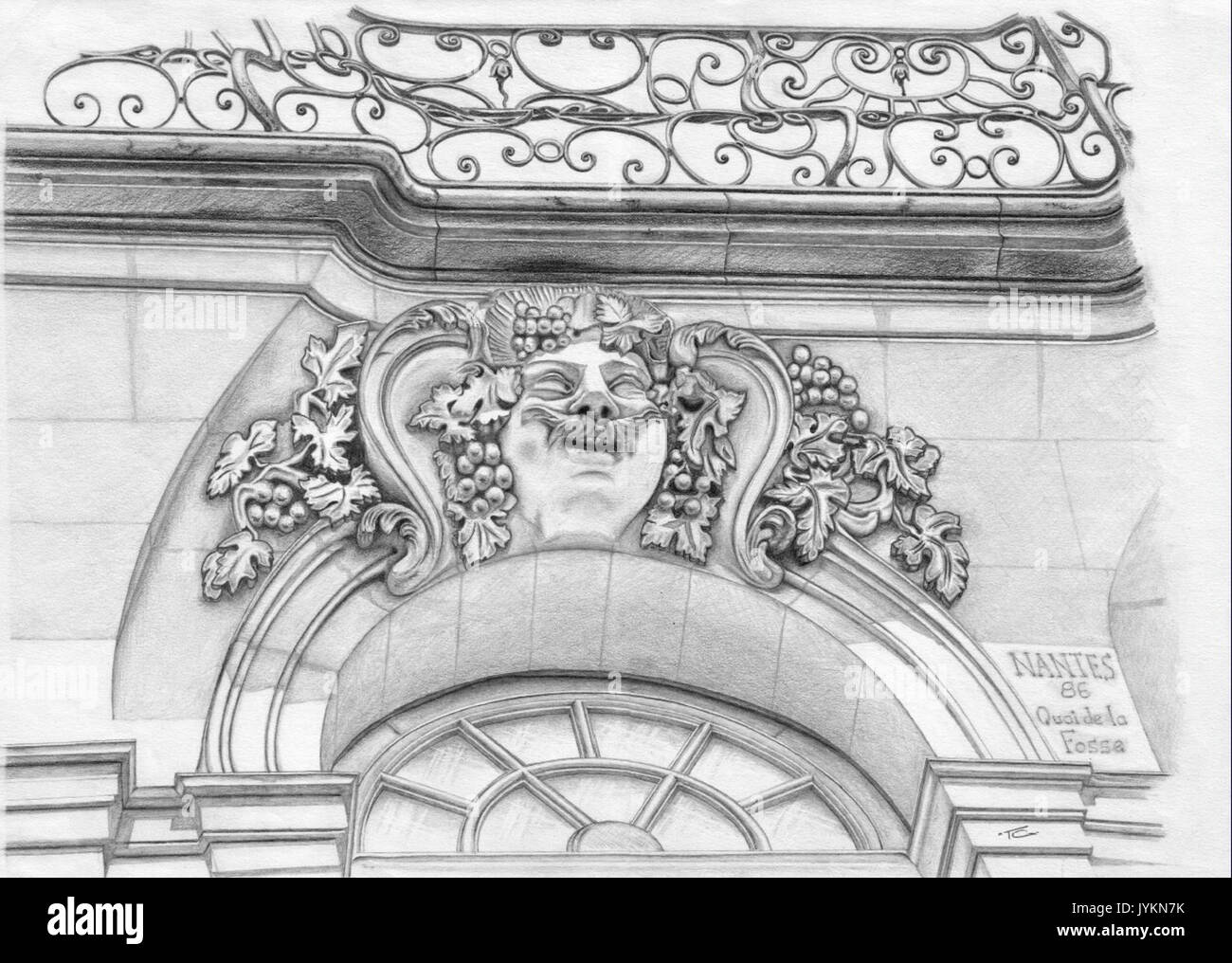 86 Quai de la Fosse Stockfoto