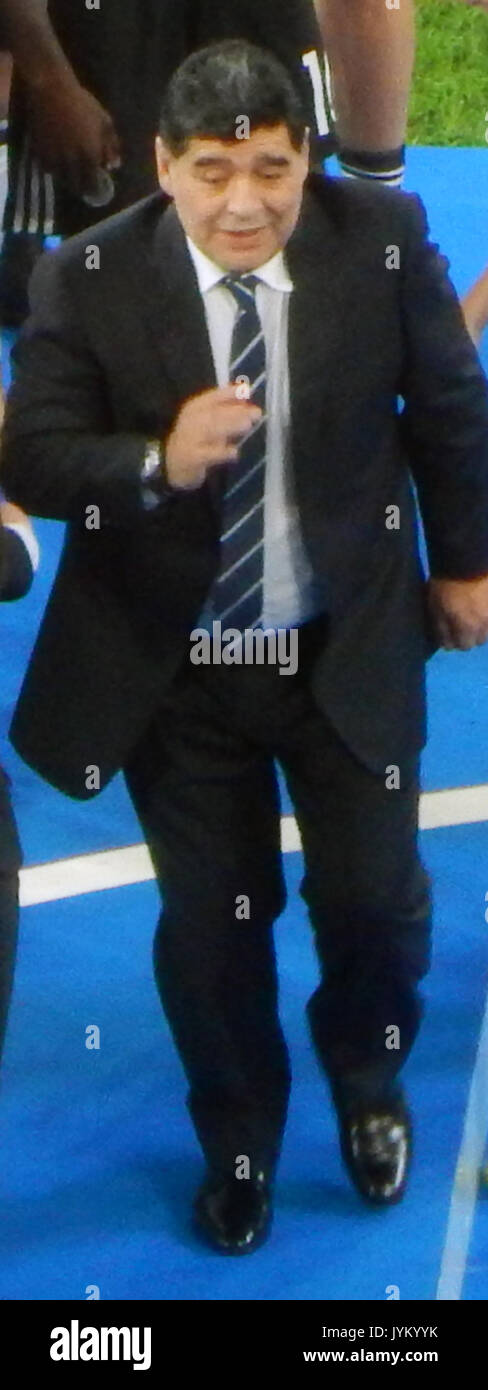 2017 Confederations Cup Final Diego Maradona Stockfoto