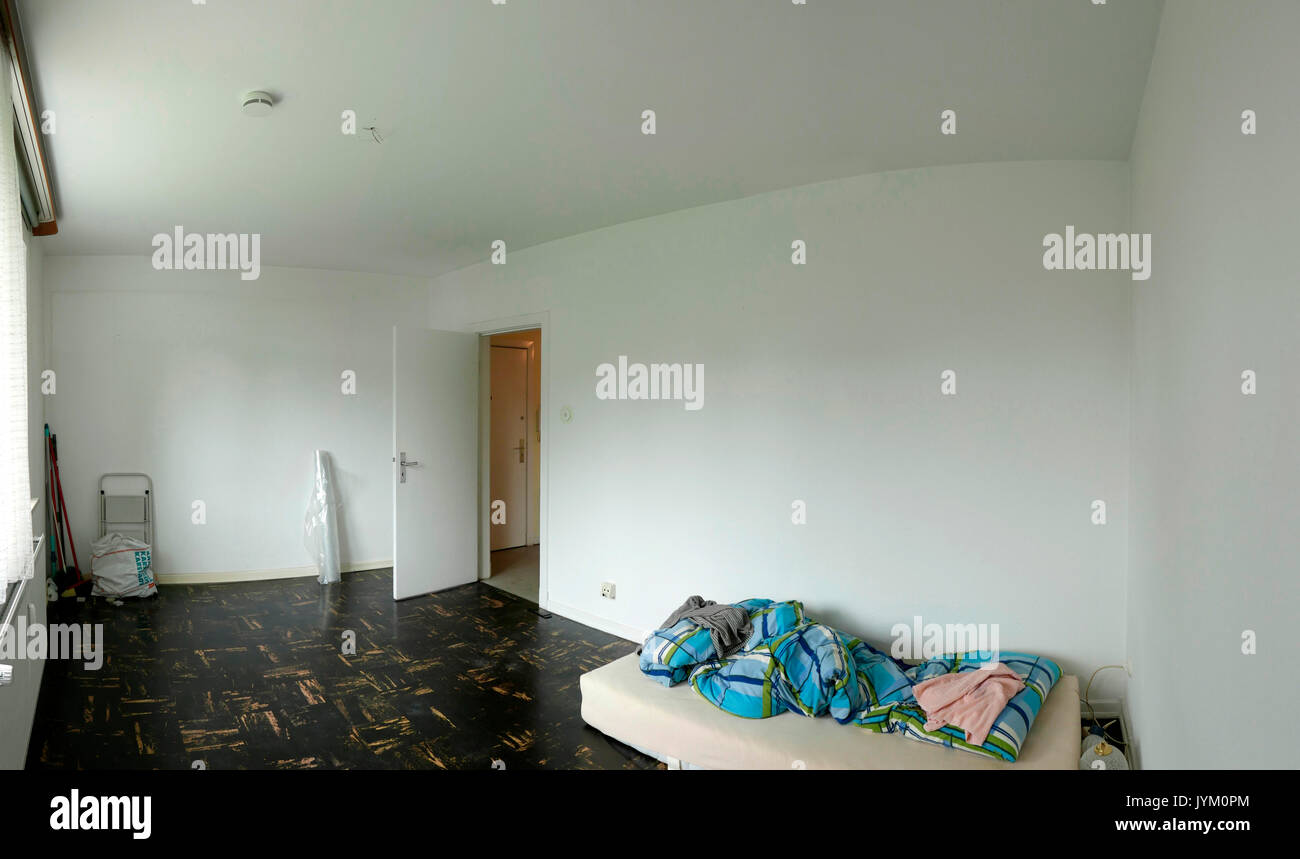 Eine leere Deutsche Wohnung home, erschwingliche Wohnung wird seltener und seltener. Stockfoto