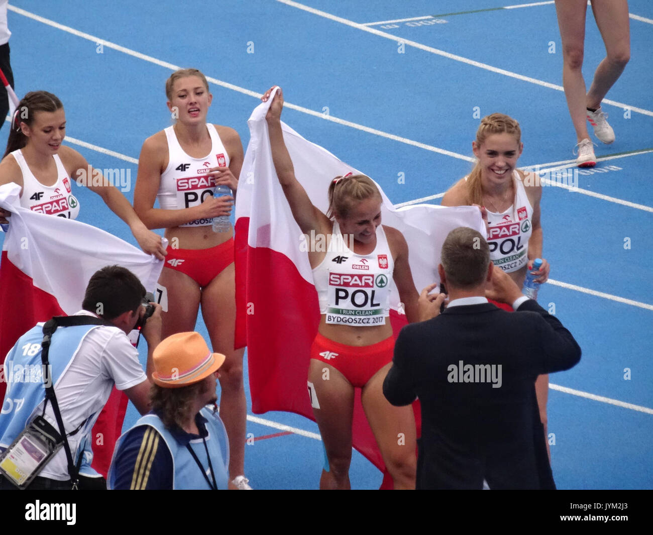 2017 Leichtathletik U23-Meisterschaften, 4 x 100 m Staffel Frauen endg. vom 24. 16. 07. 2017 Stockfoto