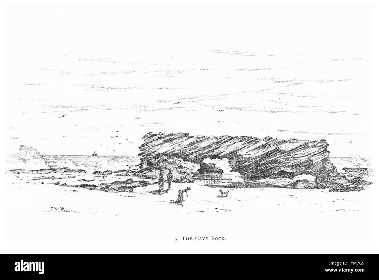 DURBAN (1891) 037 Cave Rock Stockfoto