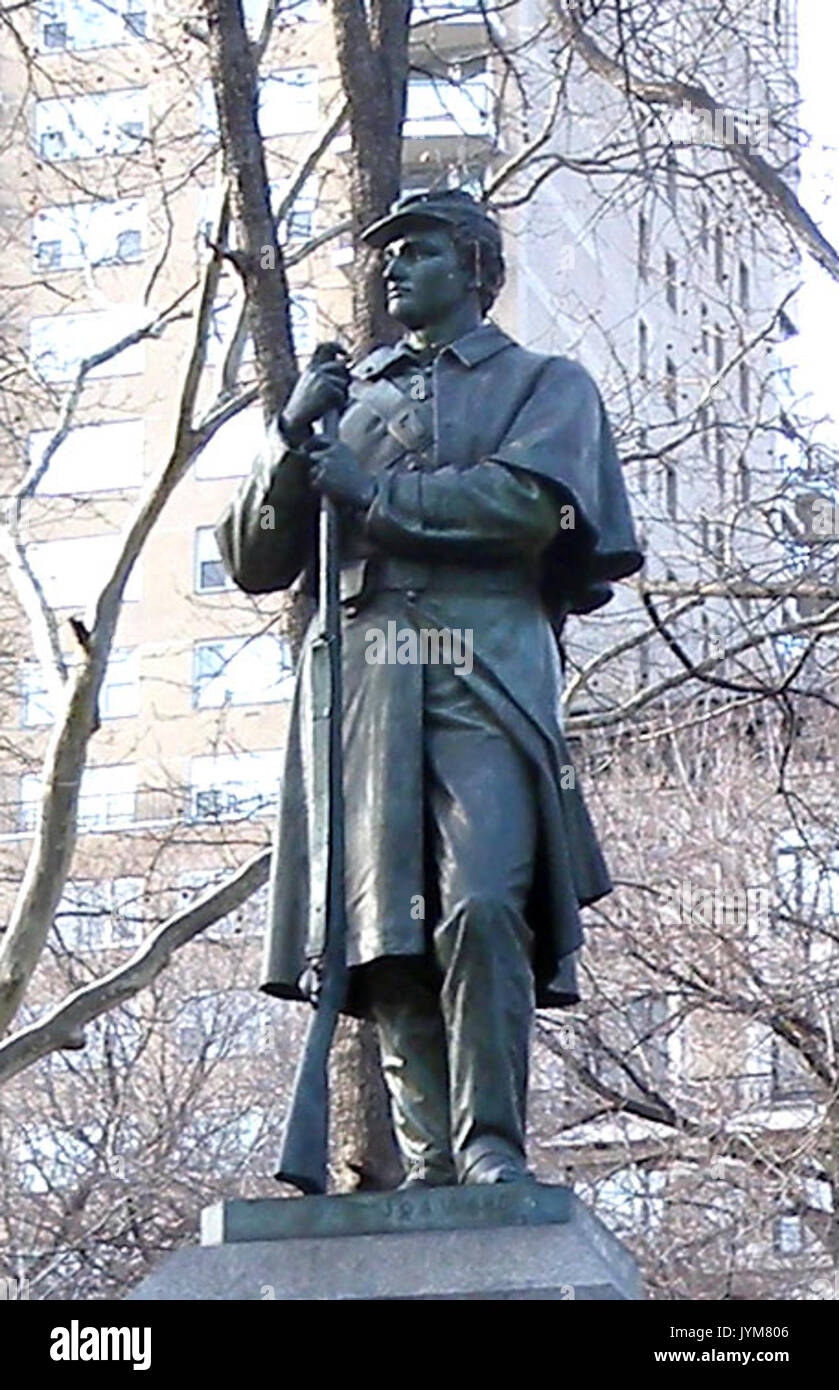 Das 7th Regiment Memorial of 1861–1865 erinnert an die Soldaten des 7th Regiments, die im Amerikanischen Bürgerkrieg kämpften. Diese Gedenkstätte zeigt ihre Tapferkeit und die bedeutenden Ereignisse der Bürgerkriegszeit. Stockfoto