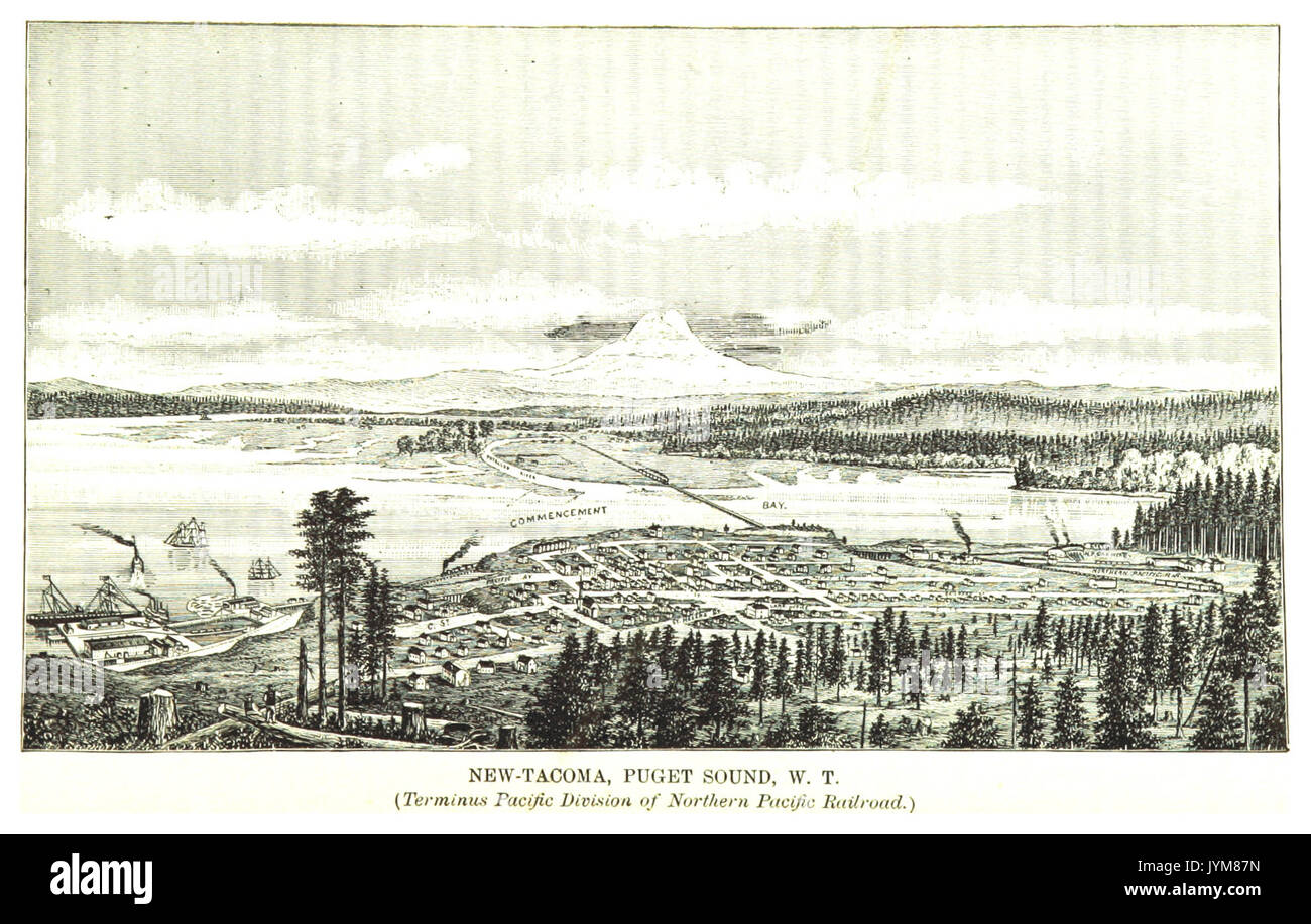 (1882) NEUE TACOMA, PUGET SOUND, WASHINGTON-TERRITORIUM Stockfoto