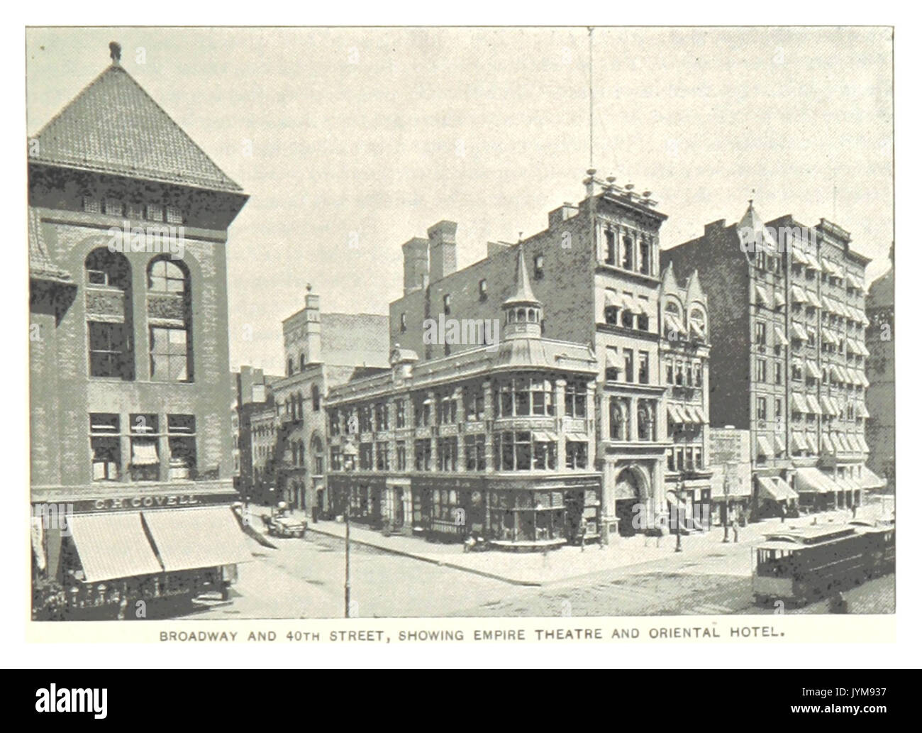 (King1893NYC) pg601 BROADWAY und 40TH STREET, EMPIRE THEATRE AND ORIENTAL HOTEL Stockfoto