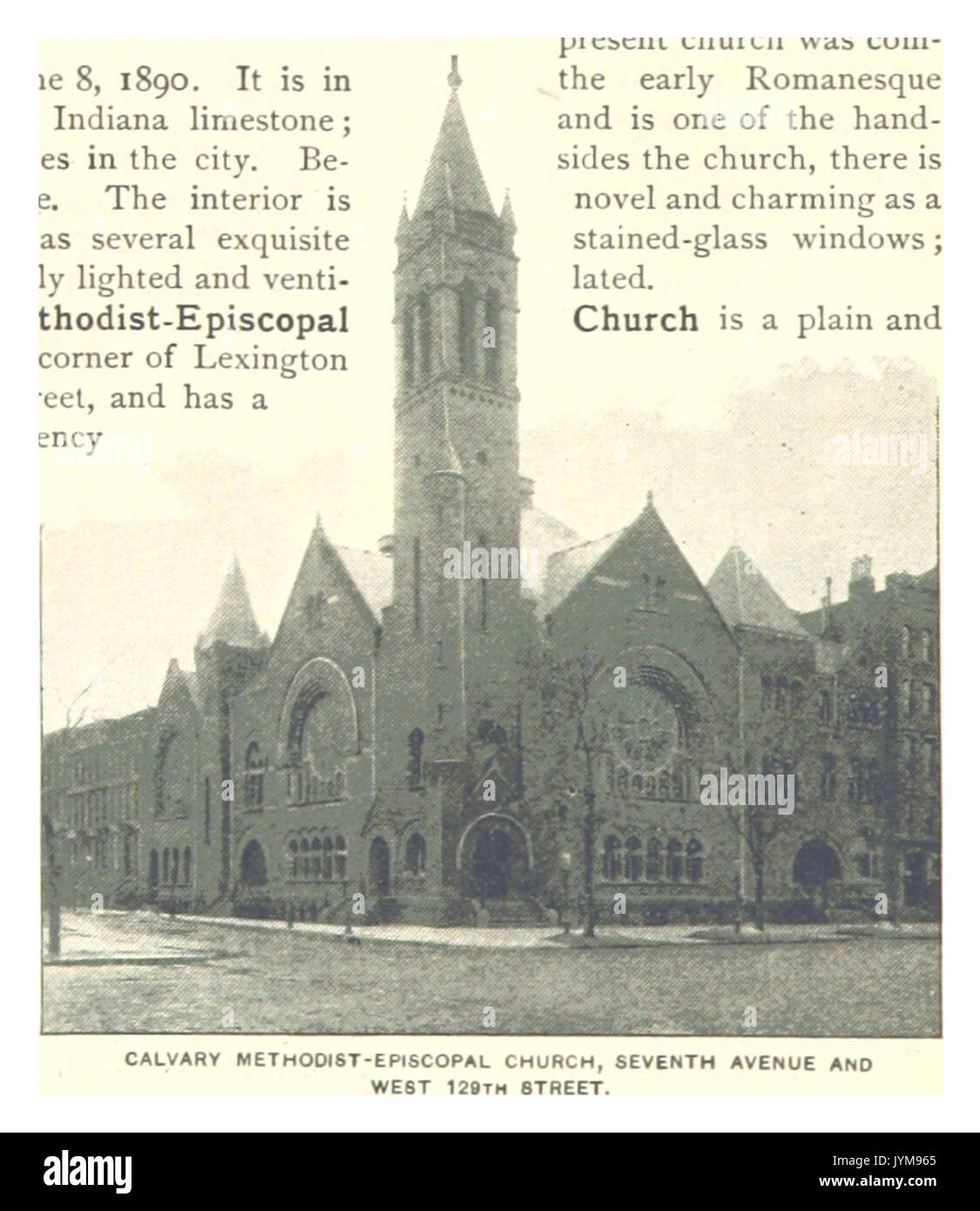 382 Golgatha Methodist Episcopal Church, Seventh Avenue und 129 TH STREET Stockfoto