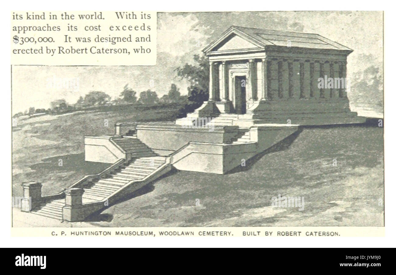 (King1893NYC) pg524 C.P. HUNTINGTON MAUSOLEUM in WOODLAWN CEMETERY Stockfoto