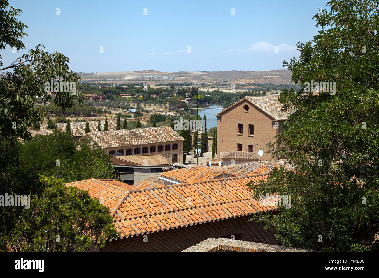 Street Scene von der mittelalterlichen Stadt Toledo in Castilla - La Mancha Region in Spanien Stockfoto