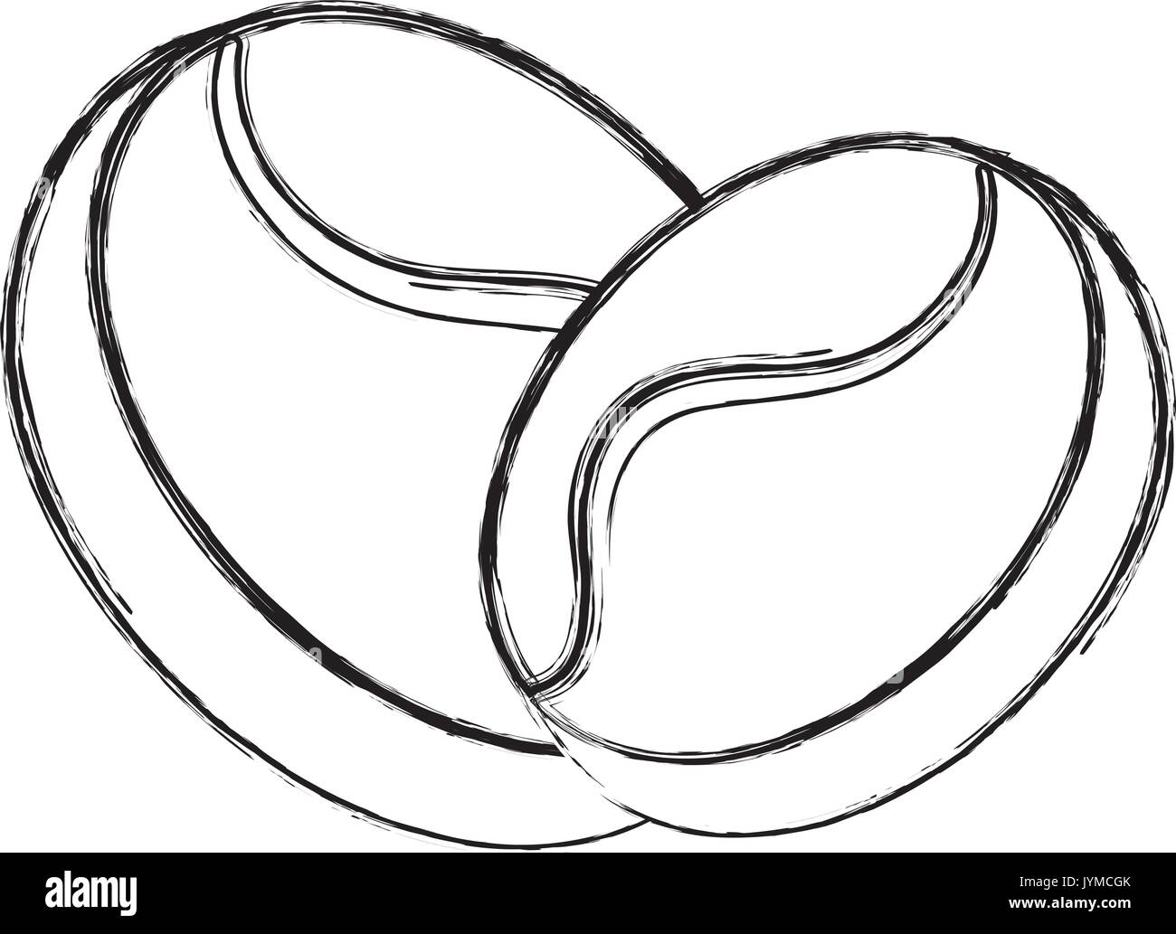 Kaffeekörner isoliert Symbol Vektor-Illustration-design Stock Vektor