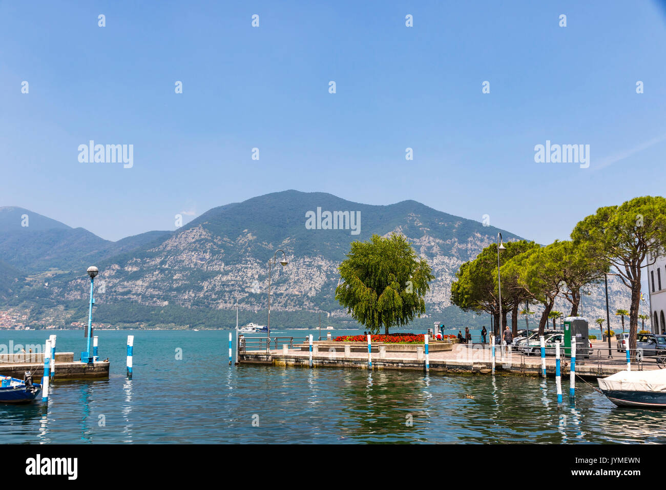 Iseo See, Lombardei, Italien. Berühmte italienische Resort. Der Iseosee (Lago d'Iseo) ist die 4. größte See in der Lombardei Stockfoto