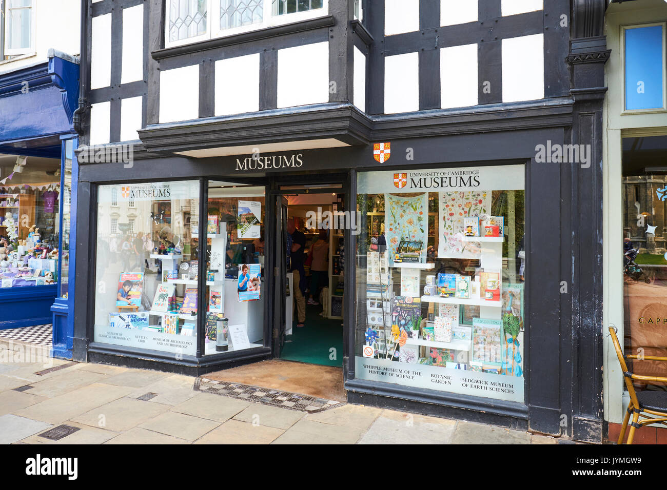 Universität Cambridge Museen Geschenk Shop, Kings Parade, Cambridge, Großbritannien Stockfoto