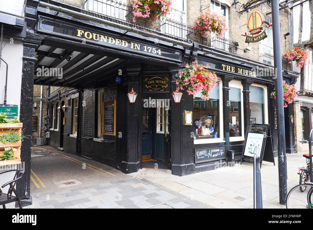 Die Mitra Public House, Bridge Street, Cambridge, Großbritannien Stockfoto