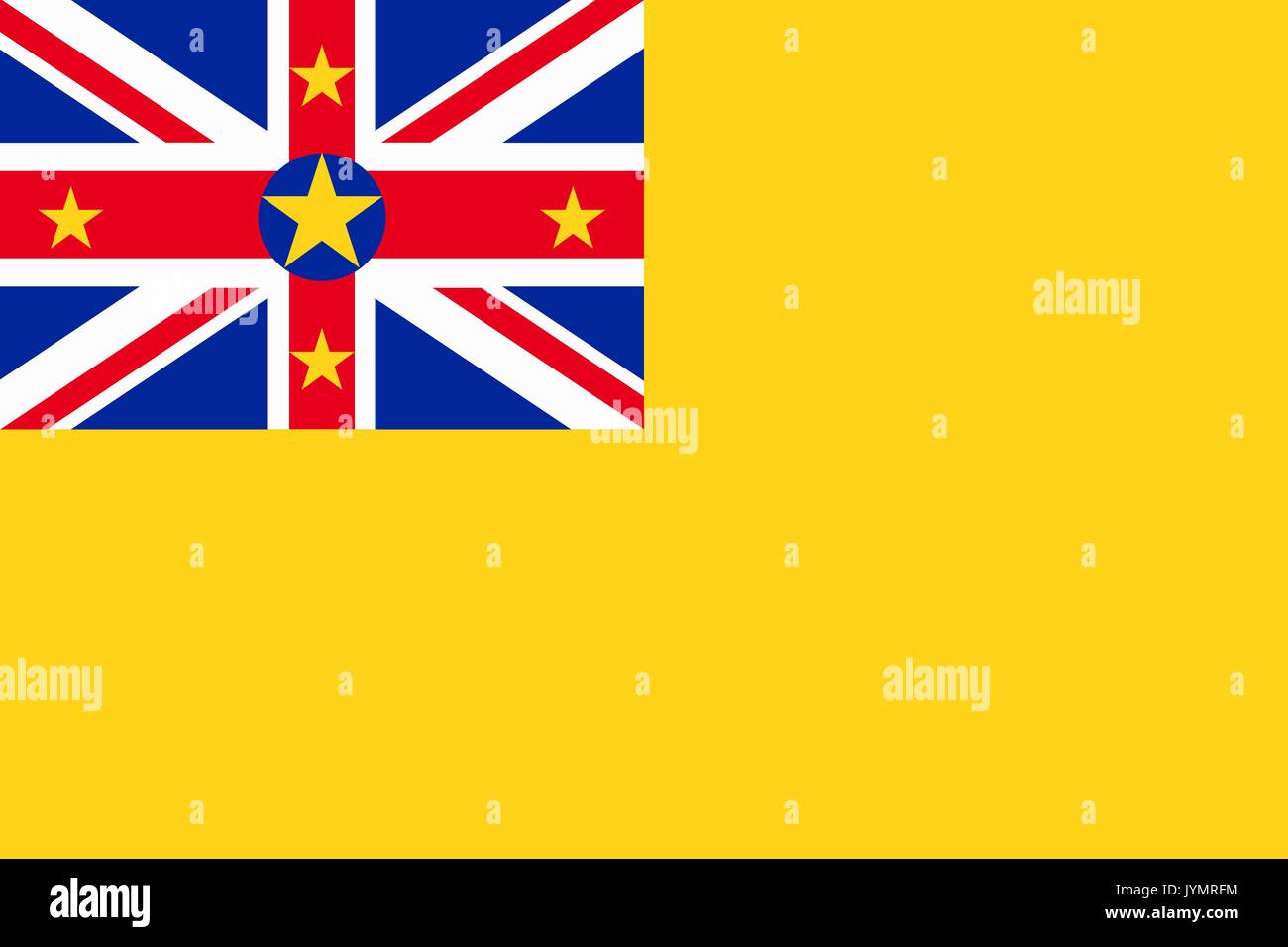Flagge von Niue Stock Vektor