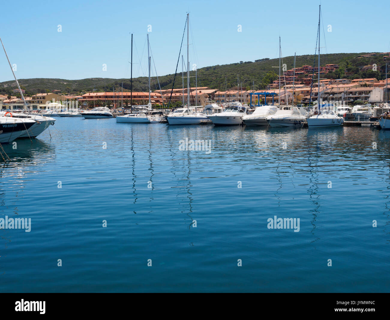 Italien, Sardinien - Palau. Hafen. Marina. Stockfoto