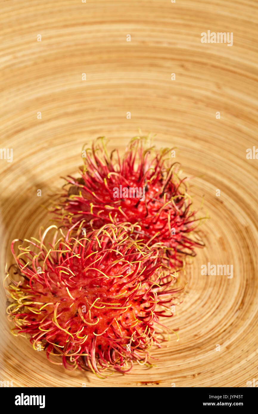 Rambutan, Nephelium lappaceum, eine tropische Frucht Stockfoto